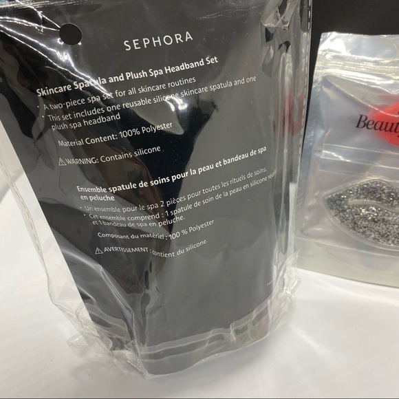 Sephora Beauty Insider Skincare St Spatula Plush Spa headband lip scrub - Picture 3 of 5